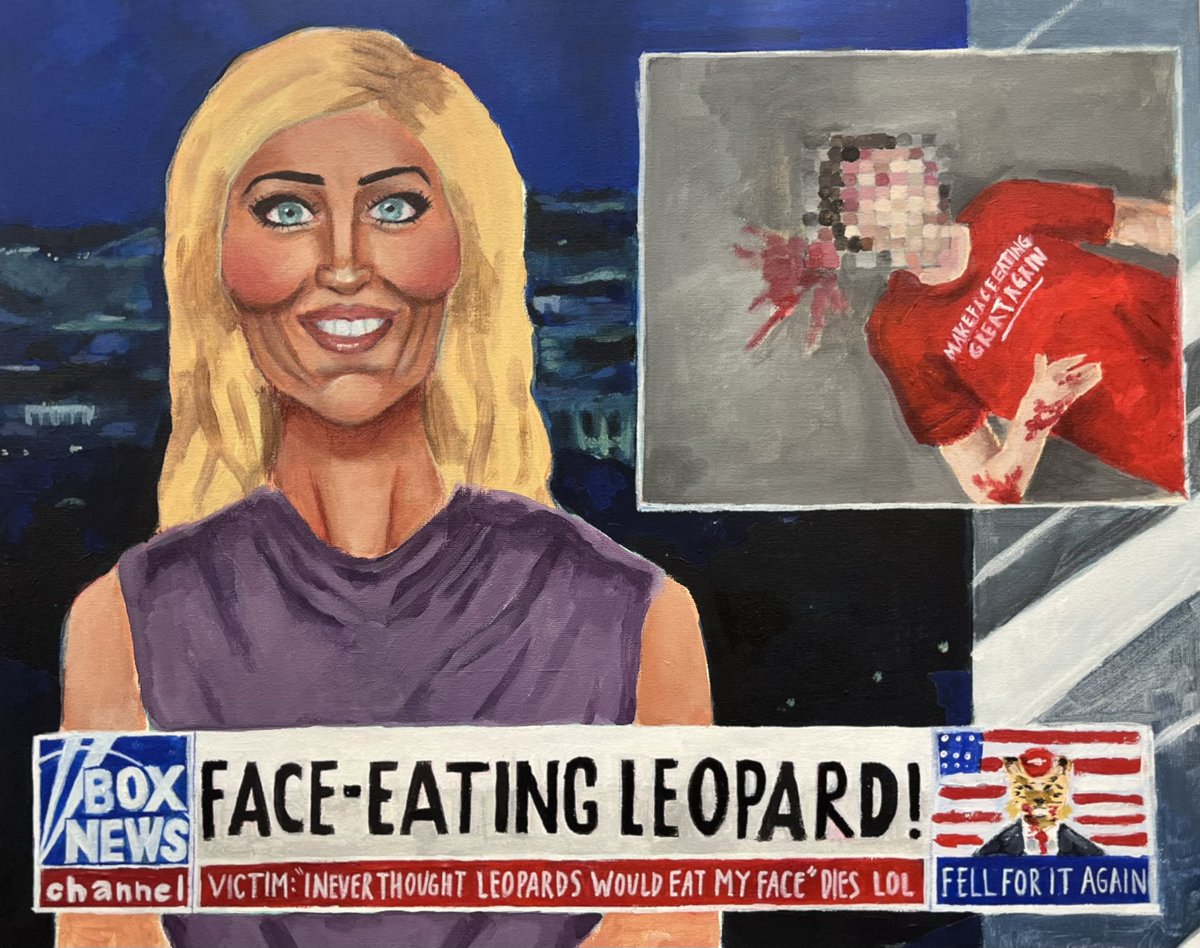 horsegir1s's tweet image. “Letting the leopard out” acrylic on canvas