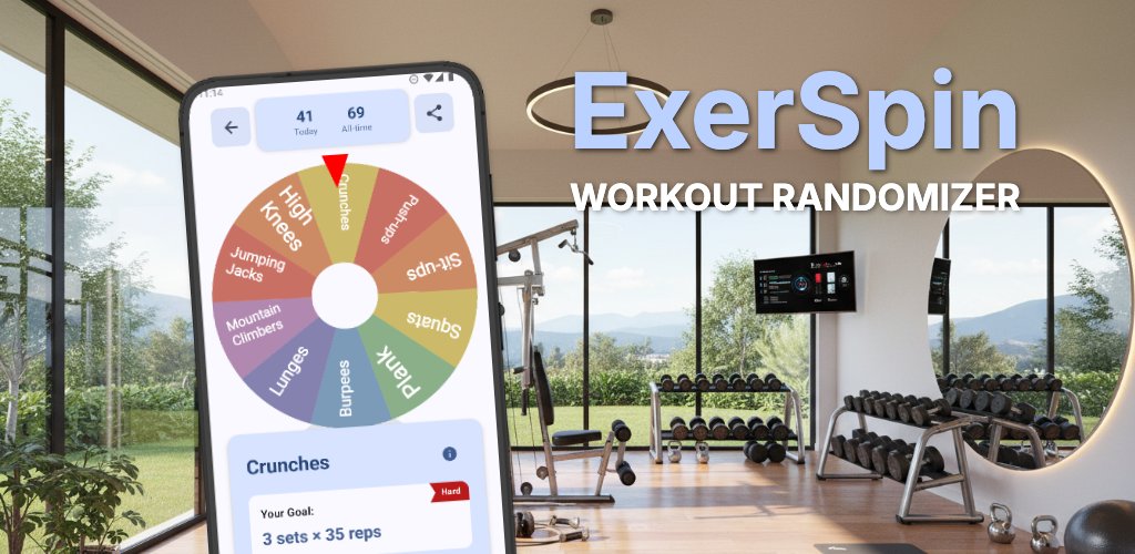 ExerSpinApp's tweet photo. Tired of the same boring workout routine? 🥱Introducing ExerSpin! Our new app turns fitness into a game. Spin the wheel to get your next exercise, complete it, and earn points. Say goodbye to workout boredom forever! 📷 #ExerSpin #FitnessApp #WorkoutMotivation #Gamification https://t.co/KPrLvxQW3v