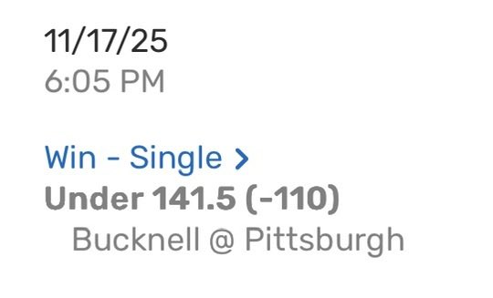15* BUCK/PIT Under 141.5✅

Easy winner to start off the week! 

👉🏾100 (♻️+❤️) = CBB at 7:00PM PST!
