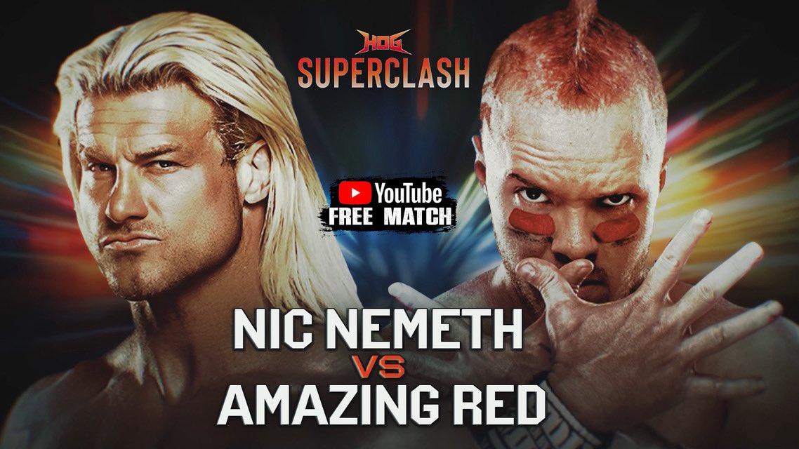 🚨FREE MATCH DROP🚨

NIC NEMETH vs AMAZING RED
<a href="/NicTNemeth/">Nic Nemeth</a> <a href="/AmazingRed_iOD/">Amazing Red</a> 

LIVE on YouTube!
One of our biggest SuperClash matches — streaming FREE right now.

FULL MATCH ⬇️
youtu.be/LhcMpVXw1e4?si…