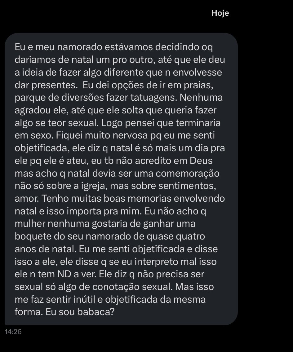 Tem que ter uma equilibrada