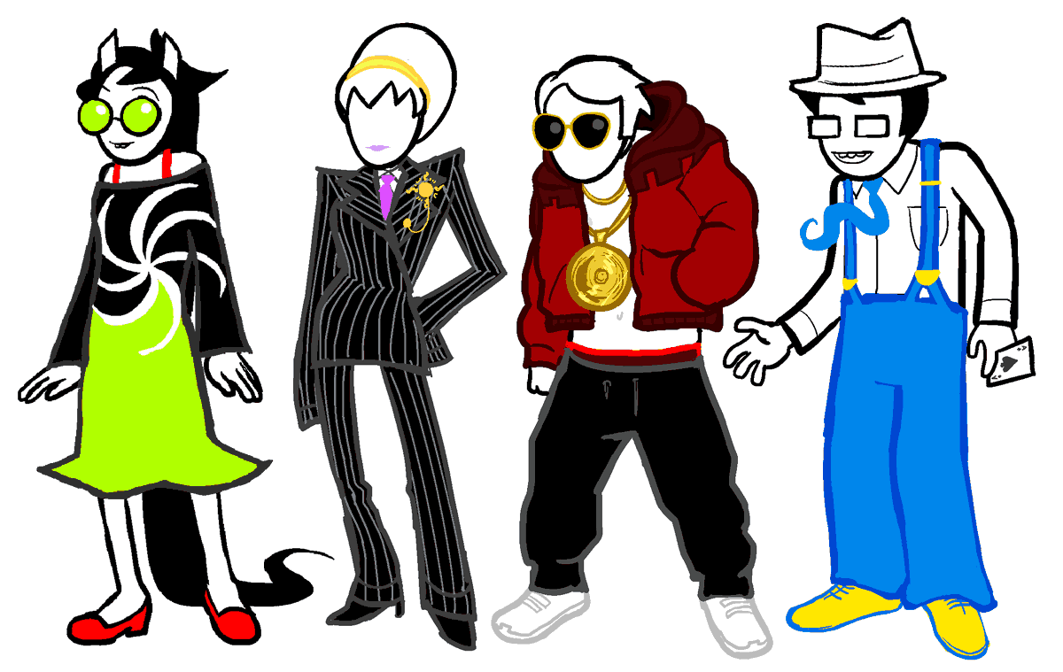entropicbias's tweet image. i&apos;m working on the mspa-styled commissions now so i drew these guys as a warm up! post-canon design ideas.
