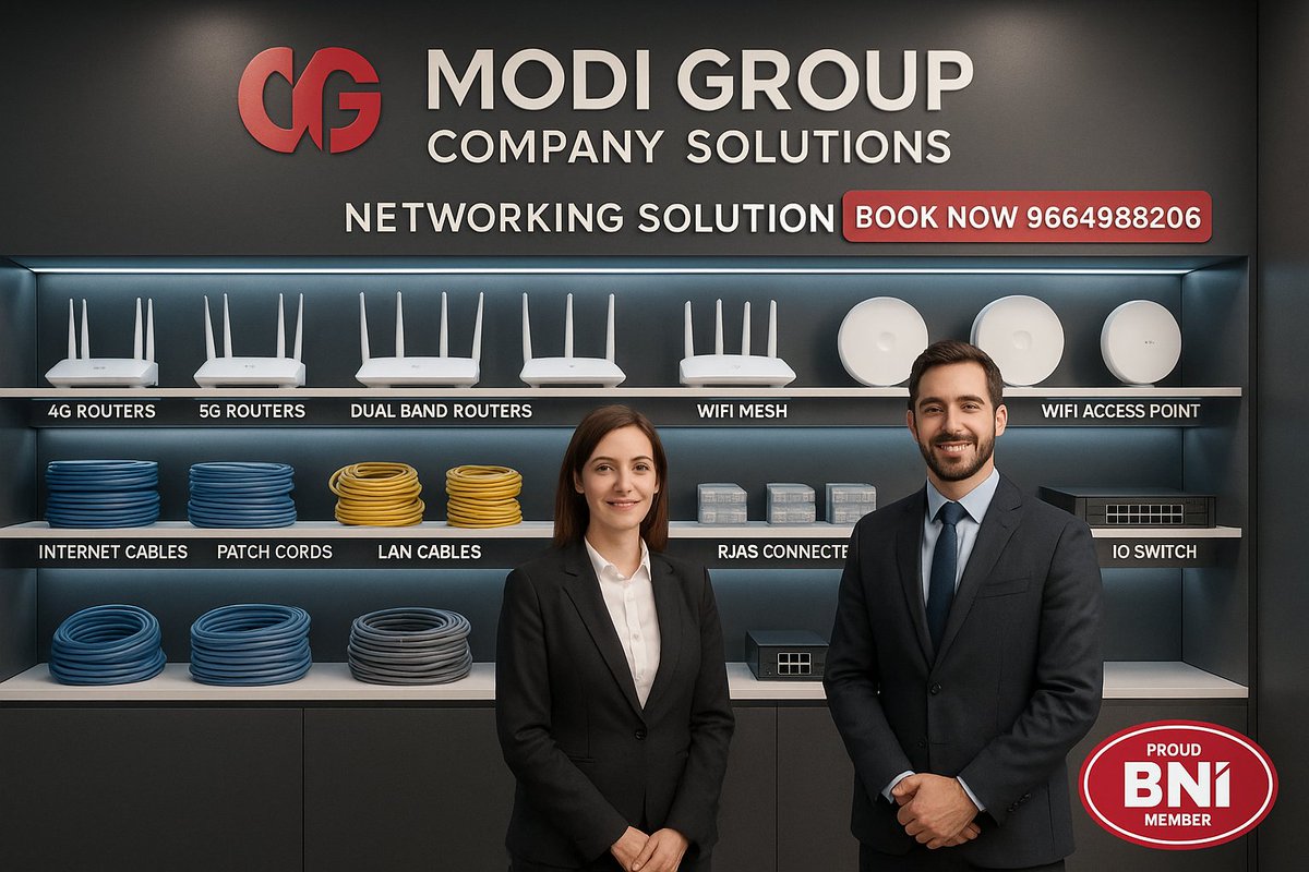 ahm_modi's tweet image. Boost your business speed with Modi Group Networking Solutions 👉 4G/5G Routers, Dual Band Routers, WiFi Mesh, APs, LAN cabling, patch cords &amp;amp; more.
Fast PAN India delivery + 24×7 support!
📞 96649 88206 | 74058 51025
#Ahmedabad #NetworkingAhmedabad #ModiGroup