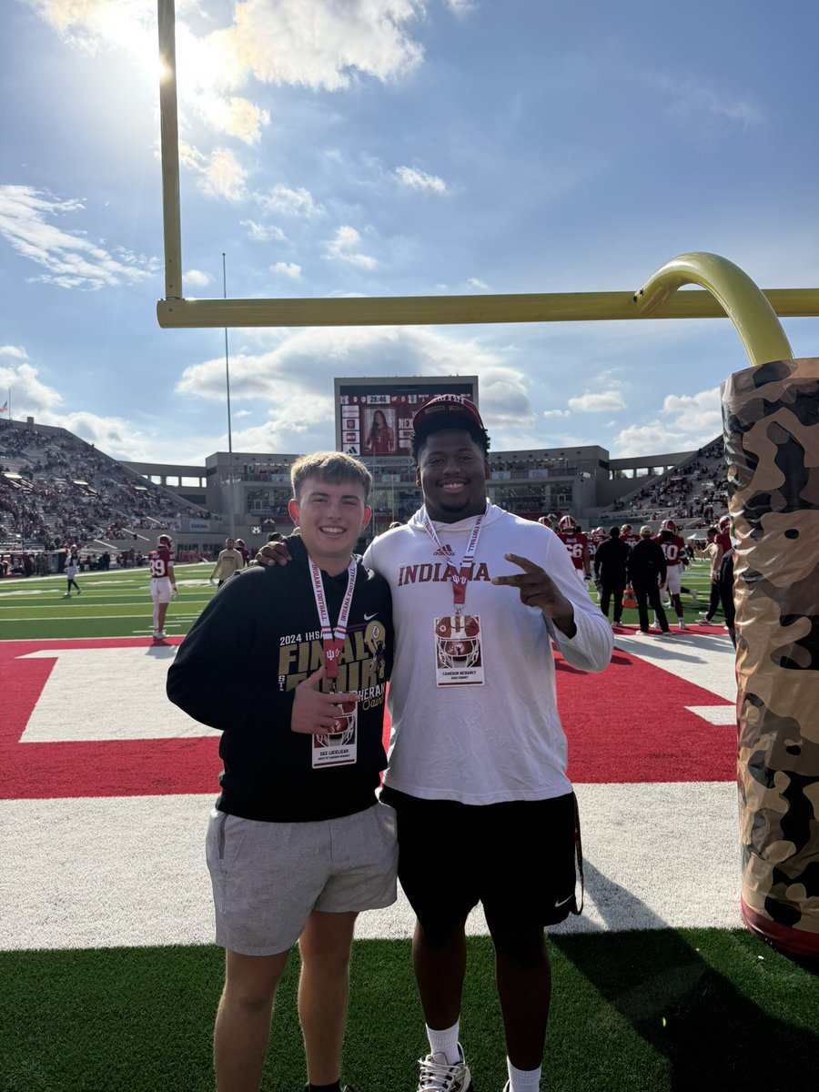 Had a great time at <a href="/IndianaFootball/">Indiana Football</a> this past weekend!!

<a href="/Jaxon_Miller_54/">Jaxon Miller</a> <a href="/Coach_RMAC/">Ryan McInerney</a> <a href="/coachgrantcain/">Grant Cain</a> <a href="/FentressKicking/">Fentress Kicking</a>