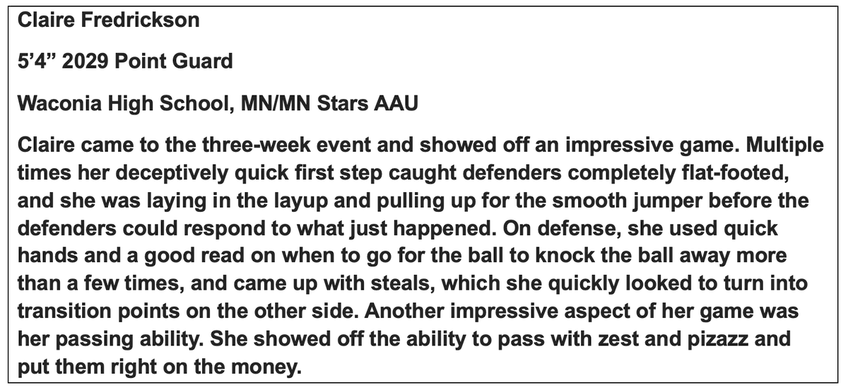 Claire Fredrickson tweet media