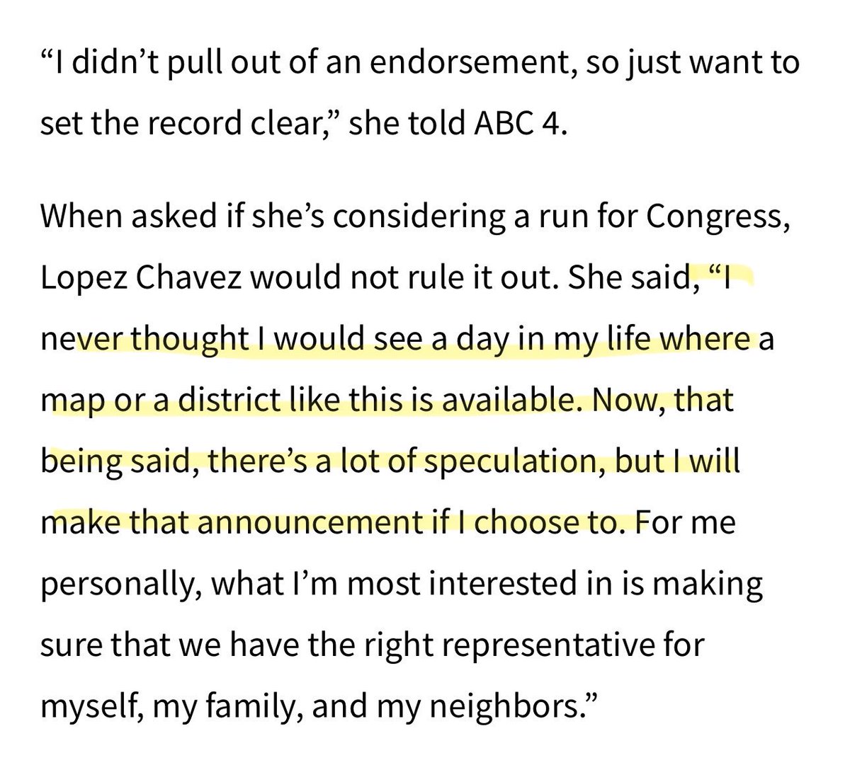 goud4utah's tweet photo. The buried lede is that Eva Chavez-Lopez is thinking about running for the new CD1 https://t.co/VYduC8cEWB