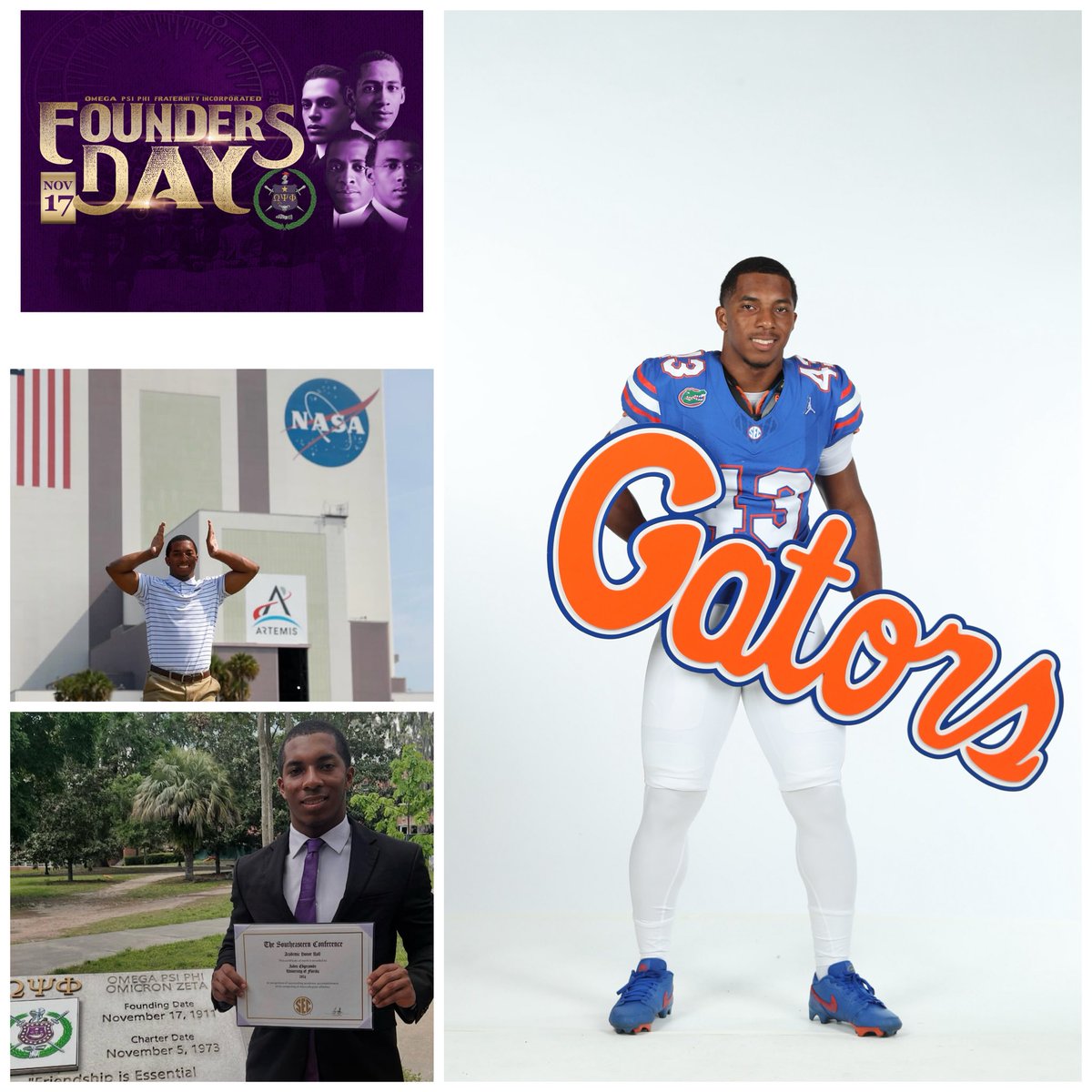 zedgecom's tweet image. Happy Founders Day nephew @jadentheprodigy we love you! 💜❤️ #ace #achilles #themightyOZ @OfficialOPPF @CocoaFootball