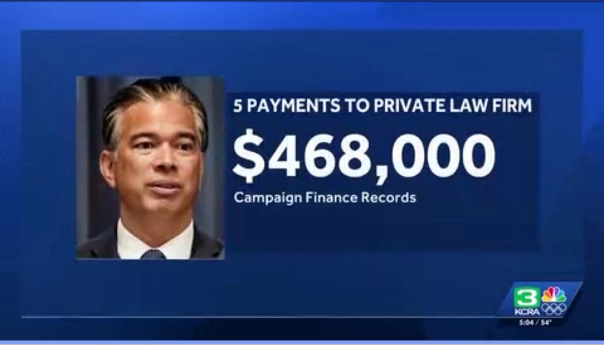 nettermike's tweet image. California Attorney General Rob Bonta&apos;s reelection campaign spent nearly half a million dollars on legal fees and services this year to a private law firm amid a federal bribery investigation. 
Two days before he announced he would not run for governor and seek reelection as…