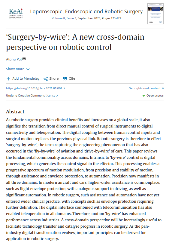 Laparoscopic, Endoscopic and Robotic Surgery tweet media