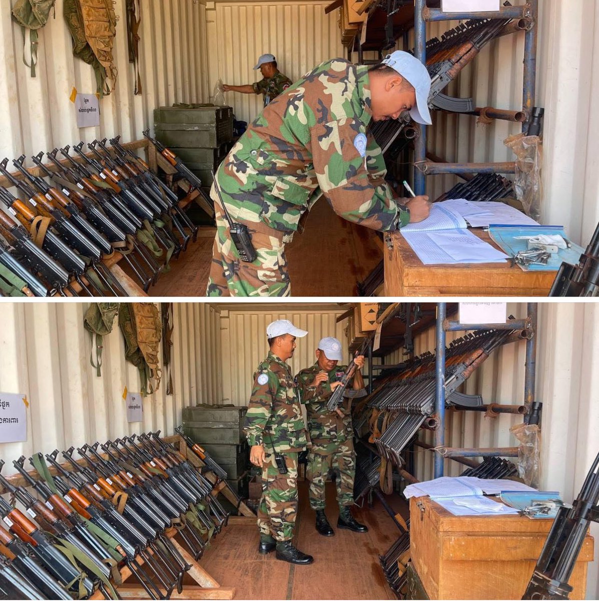 กัมพูชาโชว์ภาพคลังอาวุธ ระบุ “เตรียมส่งให้ทหารแนวหน้า”   จากการตรวจสอบพบเป็นคลังอาวุธของ UN ในประเทศซูดาน 

Cr. #เรื่องนี้ต้องรู้