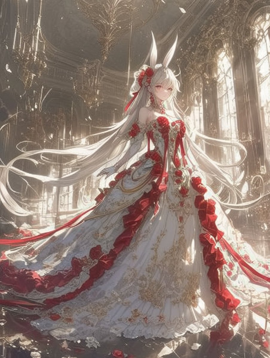 イラスト投稿企画 『#神さまのわがまま』 テーマ「薔薇🌹」 薔薇に囲ま