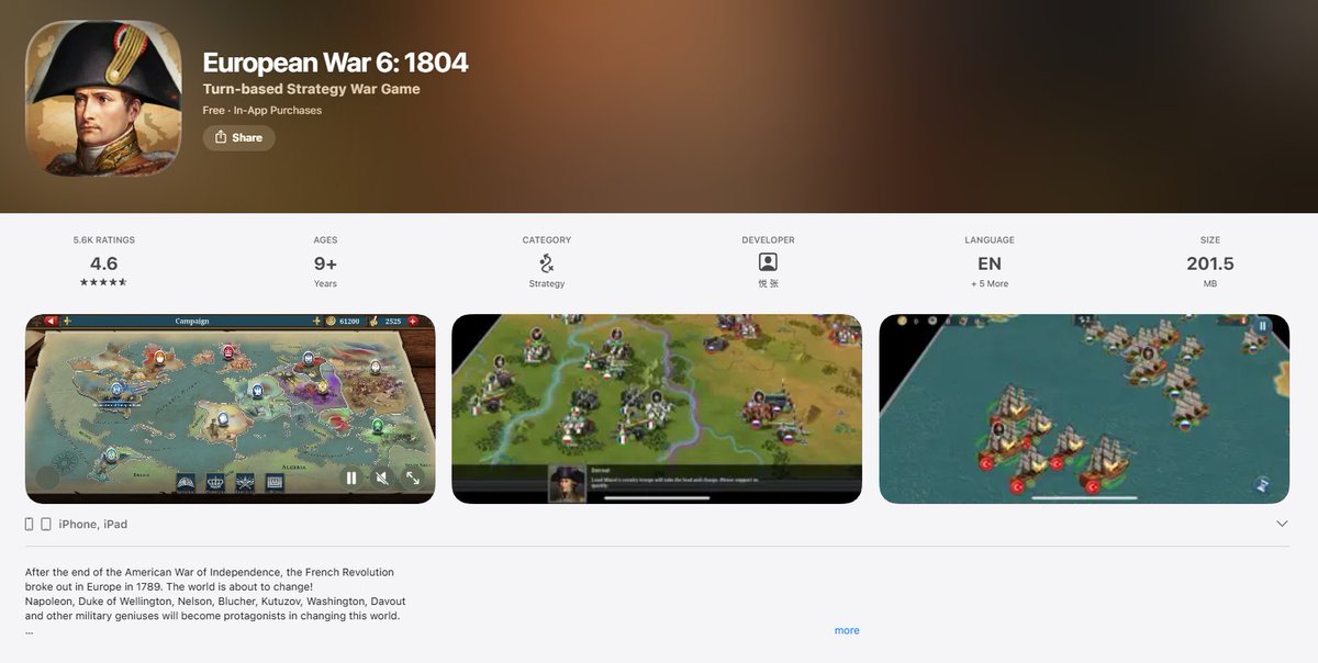 easytech_game's tweet image. European War 6: 1804 new 1.7.0 version is now available on the iOS Apple App Store!
apps.apple.com/us/app/europea…

European War 6: 1804 Version 1.7 update content

【New Levels】
Added The Birth of the Empir and Roman Unification hard difficulty levels

【New Generals】
Emperor…