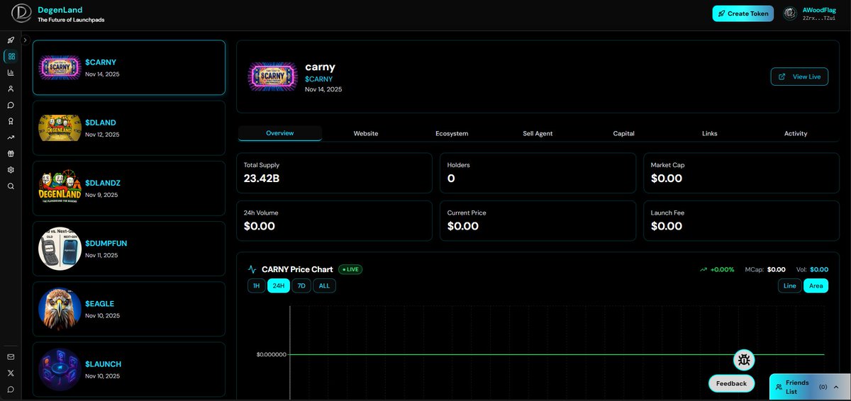 degenlanddev's tweet image. Sneak peek #3 Developer Dashboard.  Follow for CA drop in mere days!  The Future is now! 

#web3 #solana #launchpad #defi