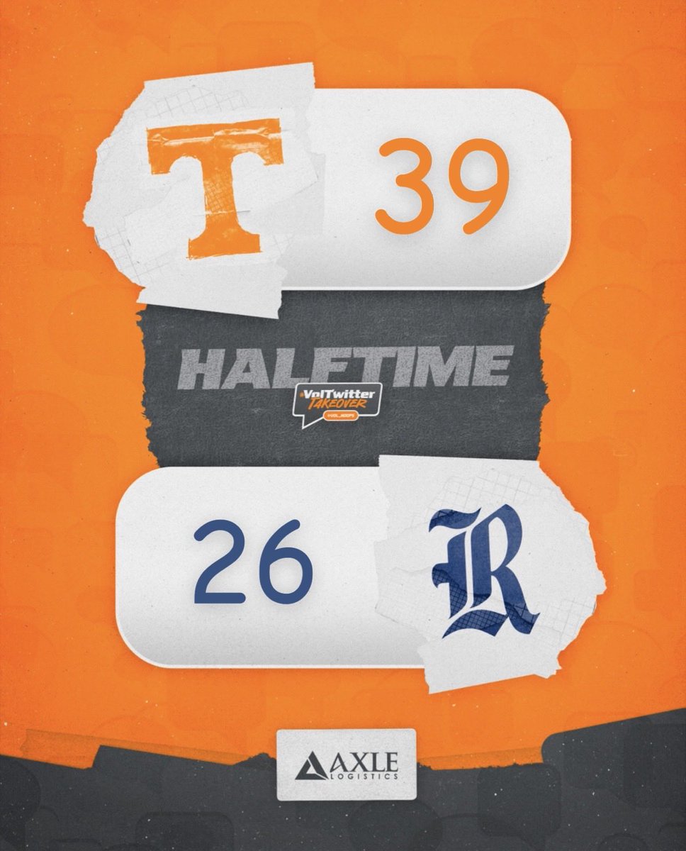 Coppinger1220's tweet photo. 📊 Halftime Numbers

Gillespie - 10p / 2a 
Ament - 7p / 2r 
Okpara - 6p / 5r / 2a
Burg - 6p / 2-2 3P
Carey - 4p / 3r / 2a 
Estrella - 4p (Please be okay)
Abram - 2p / 2r / 4a

#VolTwitterTakeover 🍊 https://t.co/AwwULdpryb