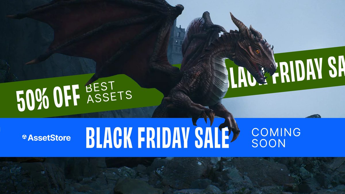 UModeler's tweet photo. ๐ฅ Unity Asset Store Black Friday Sale is coming!
Get ready for massive savings โ 50% OFF top assets, including UModeler X Plus!
๐ Starts Nov 19, 2025 at 8 AM PST
Build faster. Create smarter. Level up your Unity workflow.
#Unity3D #AssetStore #BlackFriday2025 #UModelerX #gamedev #indiedev