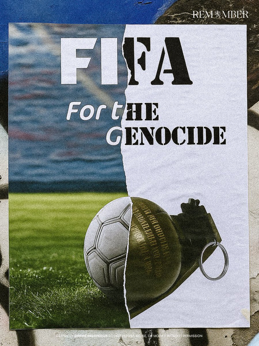 rememberpersib's tweet image. On the International Day for Tolerance, FIFA calls football ‘safe and inclusive’ yet countries committing genocide still play under its banner. Tolerance, apparently, only exists on the pitch