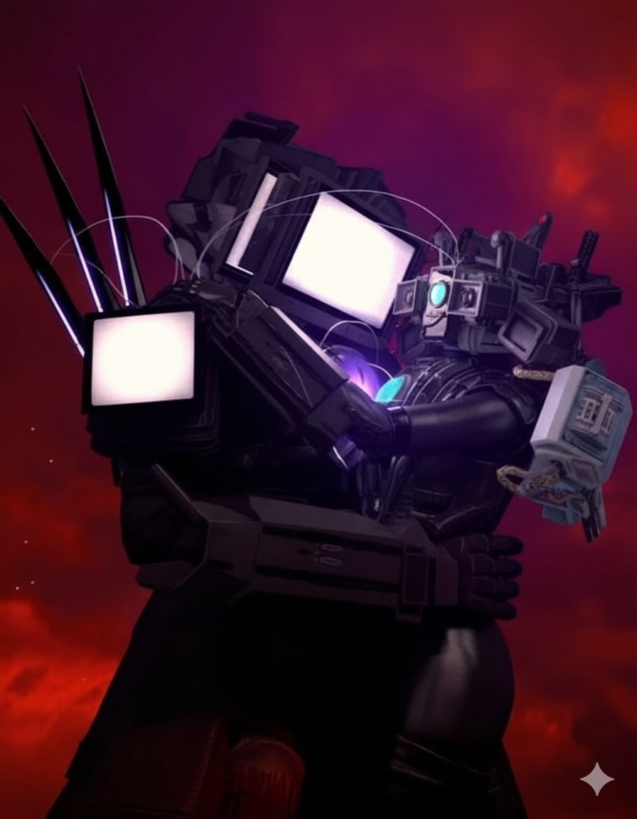 Dark_Roger_CST's tweet image. Titan Tv Man x Titan Camera Woman 
Una de las primeras imágenes que había hecho con la IA #darkcamera #fanart #skibidi_toilet #titantvxtitancamerawoman #nariromsteliotsolsodot