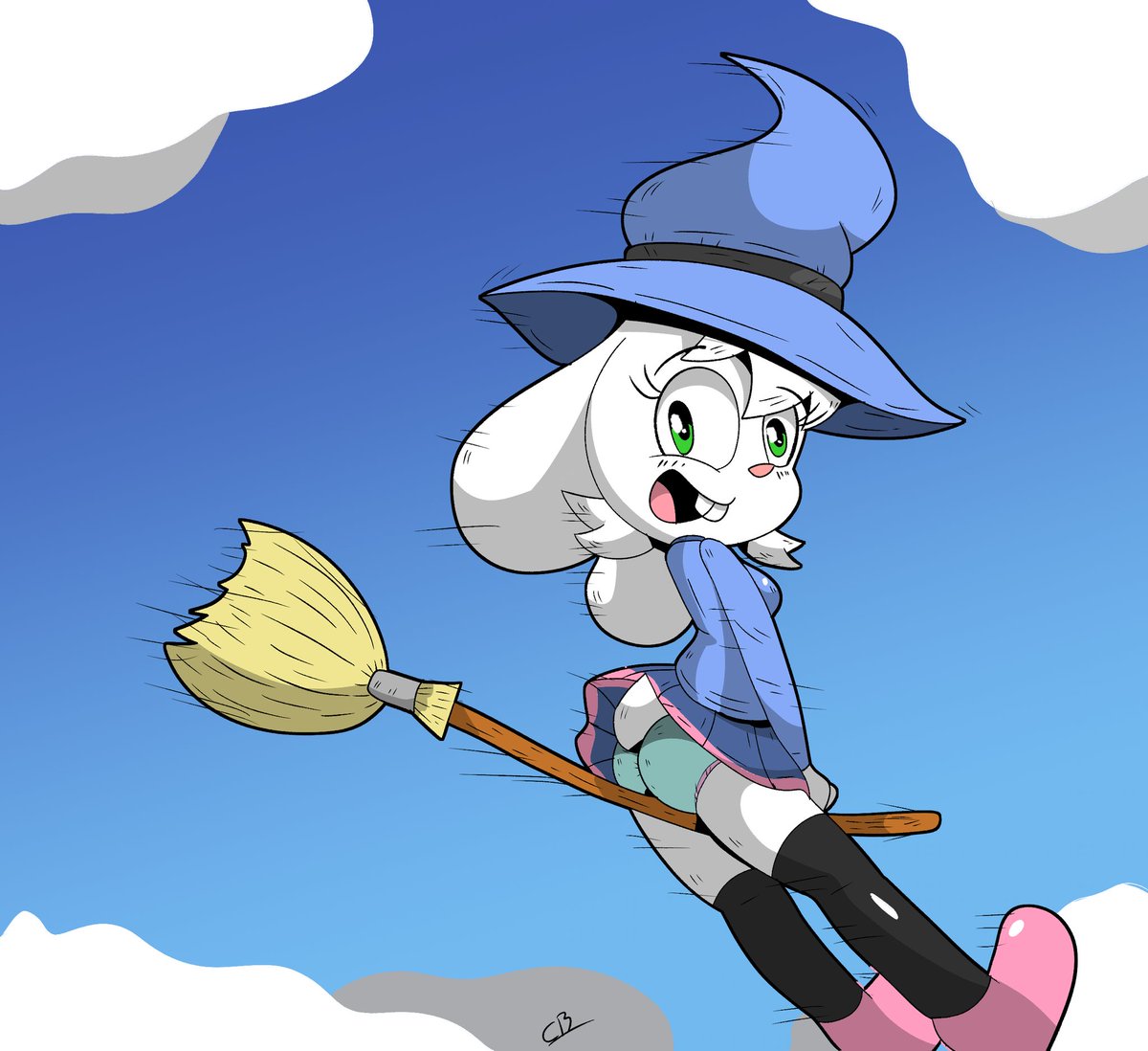 Betty flying 

Panties version