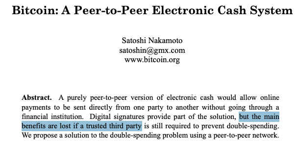 SimplyBitcoin's tweet image. If you are buying a Bitcoin ETF or stock, you&apos;re missing the whole point of #Bitcoin

&quot;The main benefits are lost if a trusted third party is still required.&quot;

Like, if you&apos;re only buying spot Bitcoin.
