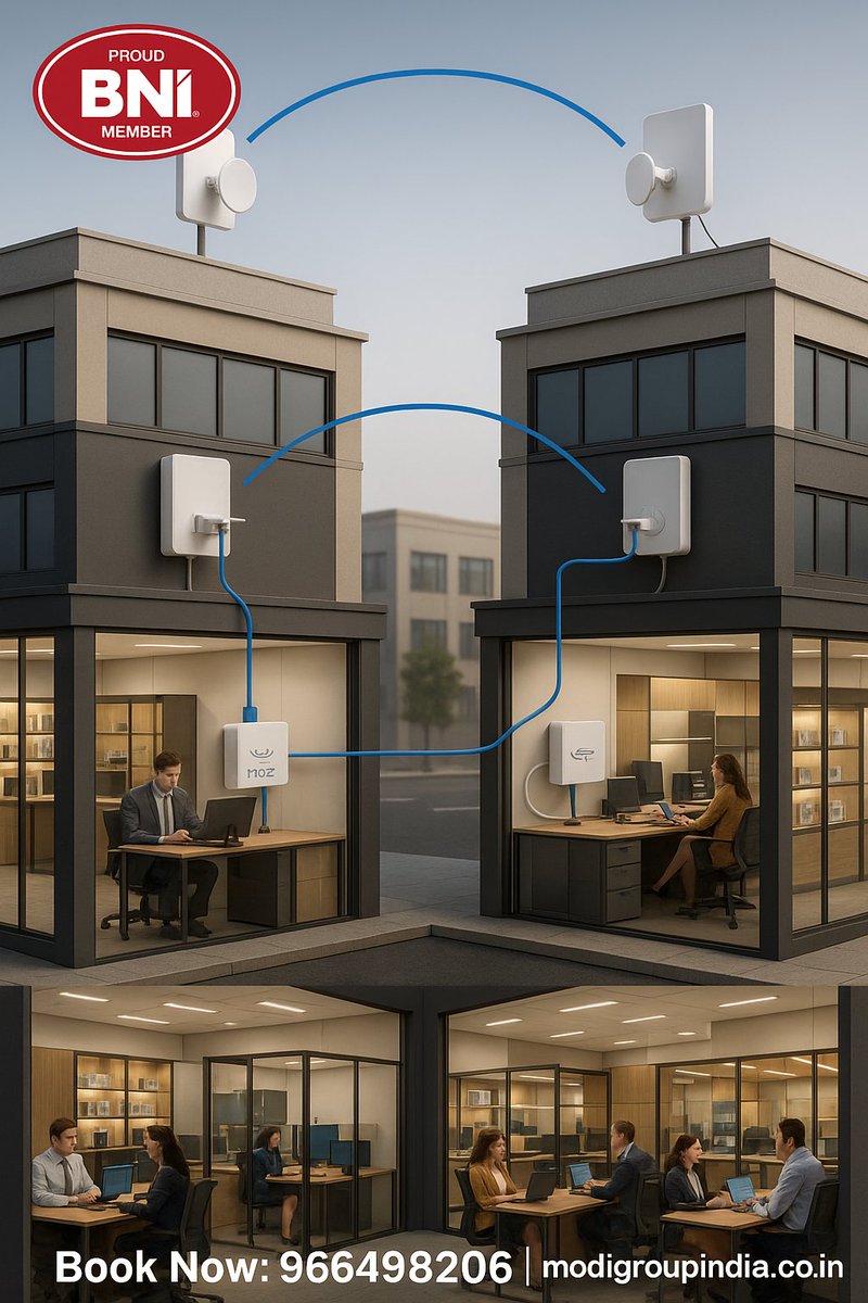 ahm_modi's tweet image. 💥 One Internet. Multiple Offices. Zero Hassle! 🌐
Connect all your locations wirelessly with P2P Solutions by Modi Group India. Perfect for Lift CCTV &amp;amp; Multi-Building Networks. PAN India delivery + installation.
🪄 Call: 9664988206 | modigroupindia.co.in
#P2PSolutions