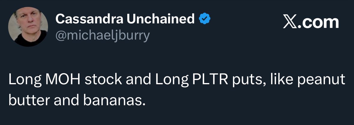 Michael Burry Stock Tracker ♟ tweet media