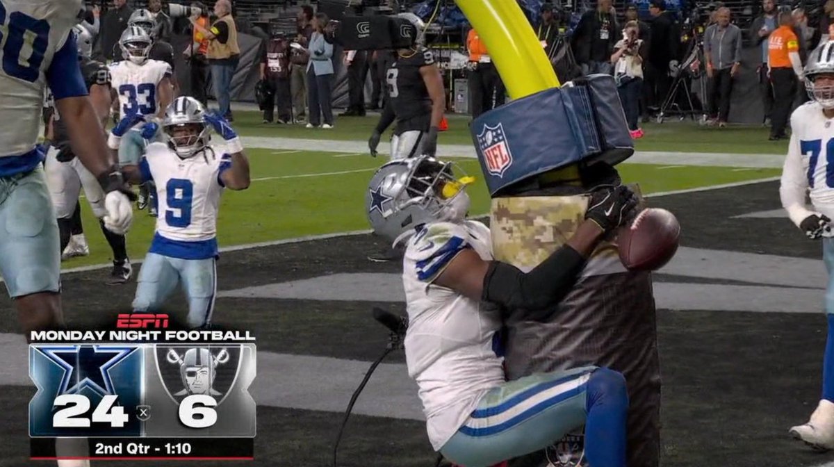 George Pickens was penalized for Unsportsmanlike Conduct after hugging the goal post.