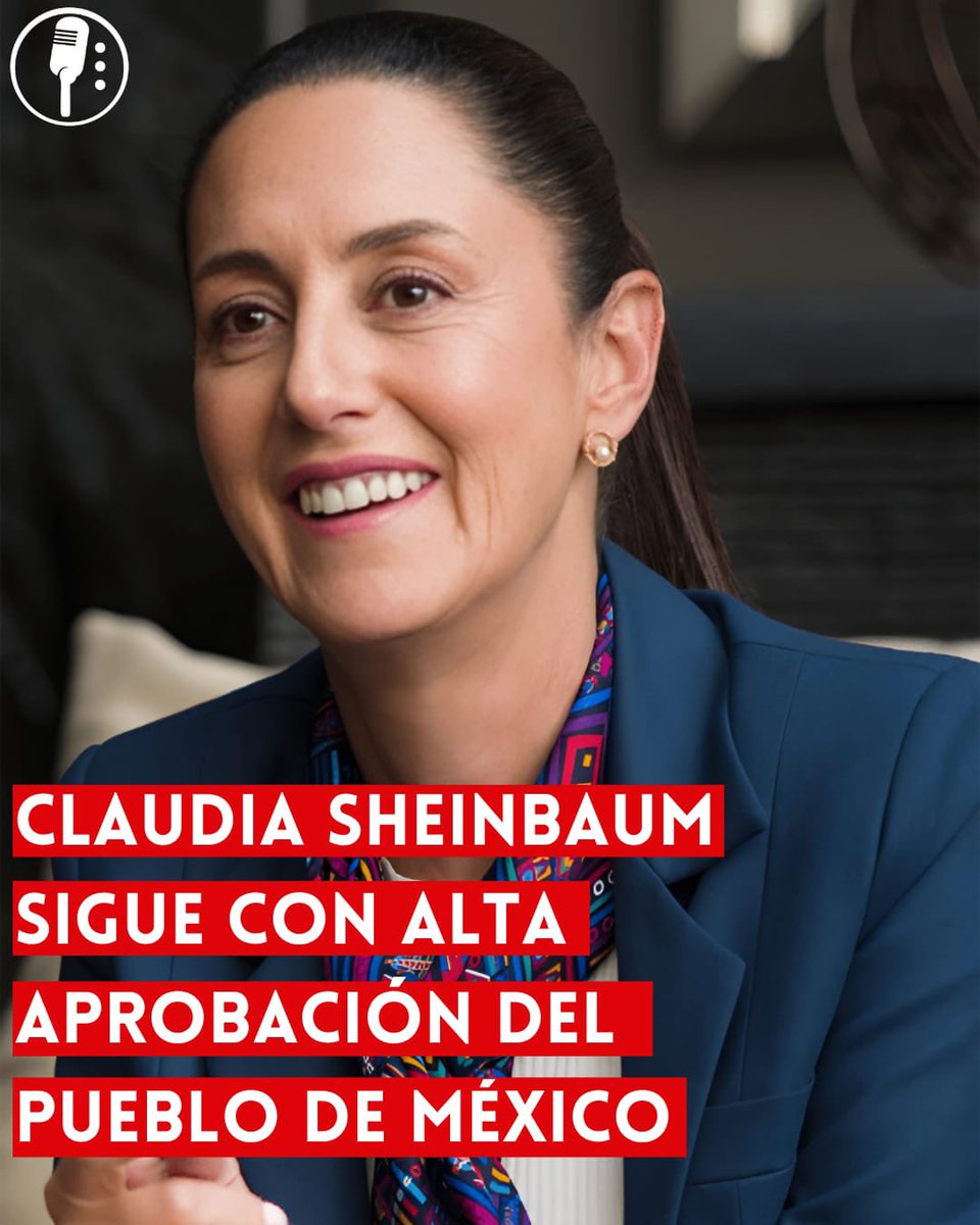 ReporterosMX_'s tweet image. ⭕ OJO | CLAUDIA SHEINBAUM SIGUE CON ALTA APROBACIÓN DEL PUEBLO DE MÉXICO 

Claudia Sheinbaum (@Claudiashein) mantiene un alto respaldo del 73% según encuesta de Polls MX (@PollsMX_) . Su apoyo sigue firme a un mes y medio de terminar el 2025, reafirmando su conexión con el…
