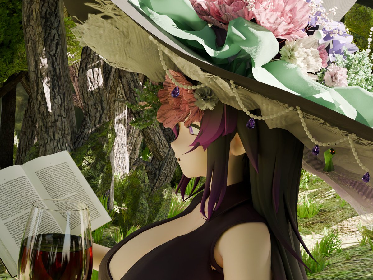 Do not mess with the wicked witch of the woods when she is enjoying her reading. 

found a cool witch hat model dont know of any other witches. so put it on <a href="/ArishaGTS/">⋆˖⁺‧₊☽Arisha☾₊‧⁺˖⋆</a> head.

models used. daz witch hat- goober v3- ARI
#giantess #sizetwitter