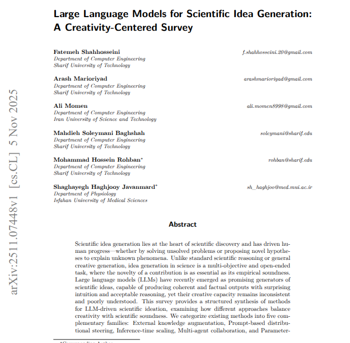 Idea generation abstract