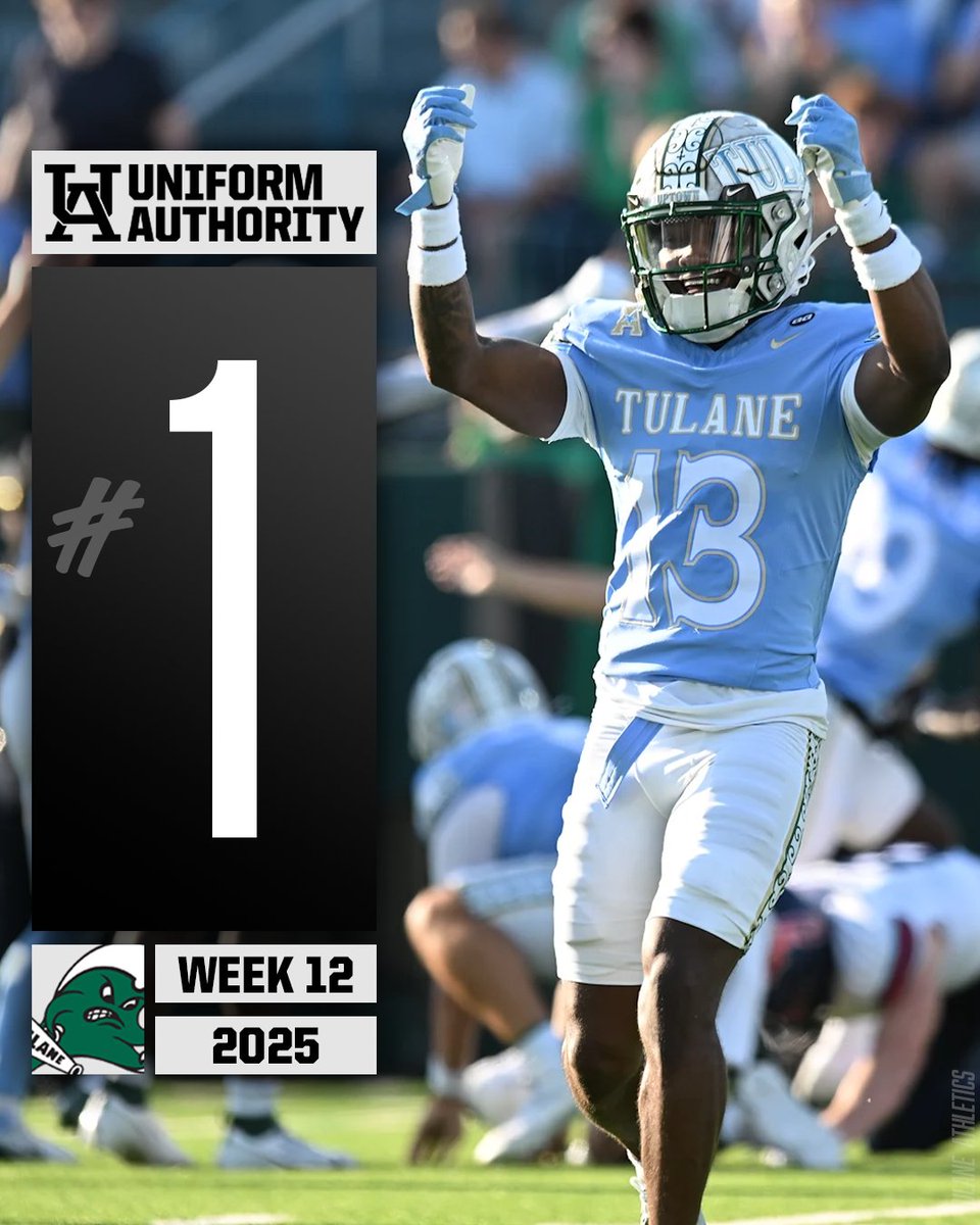 #UniAuthority Week 12 Uniform of the Week: 
1. <a href="/GreenWaveFB/">Tulane Football</a>  

#UAWeek12 | <a href="/TulaneEquipment/">Tulane Equipment</a>