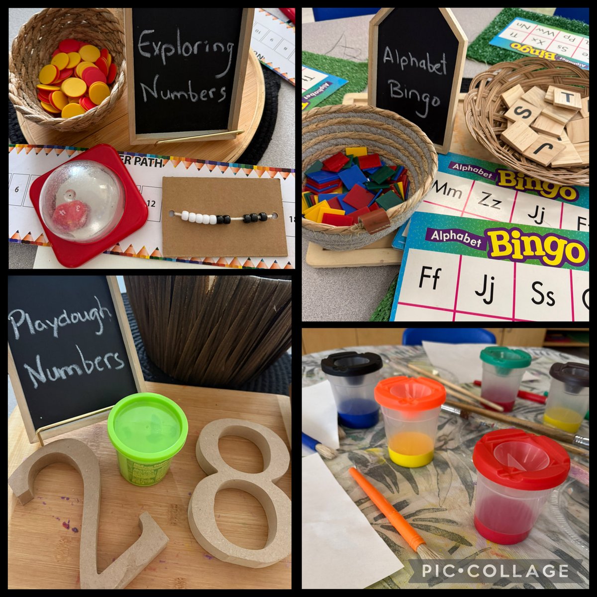 MsLisa4321's tweet image. Our learning centres are set! This week, the Kinders are diving into:

⭐️ Letter Bingo, Number Exploration, Paint Blending &amp;amp; Play-dough Numbers (Foundational Skills)

⭐️ Tool Exploration, BeeBot Coding, Bridge Building, Aquarium Curiosity &amp;amp; Puzzles (Hands-on Fun!)

#ocsbKinder