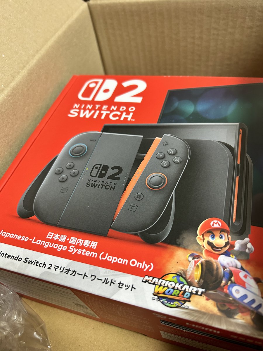 SWITCH2のマリオカートワールドセットの抽選販売当たった
