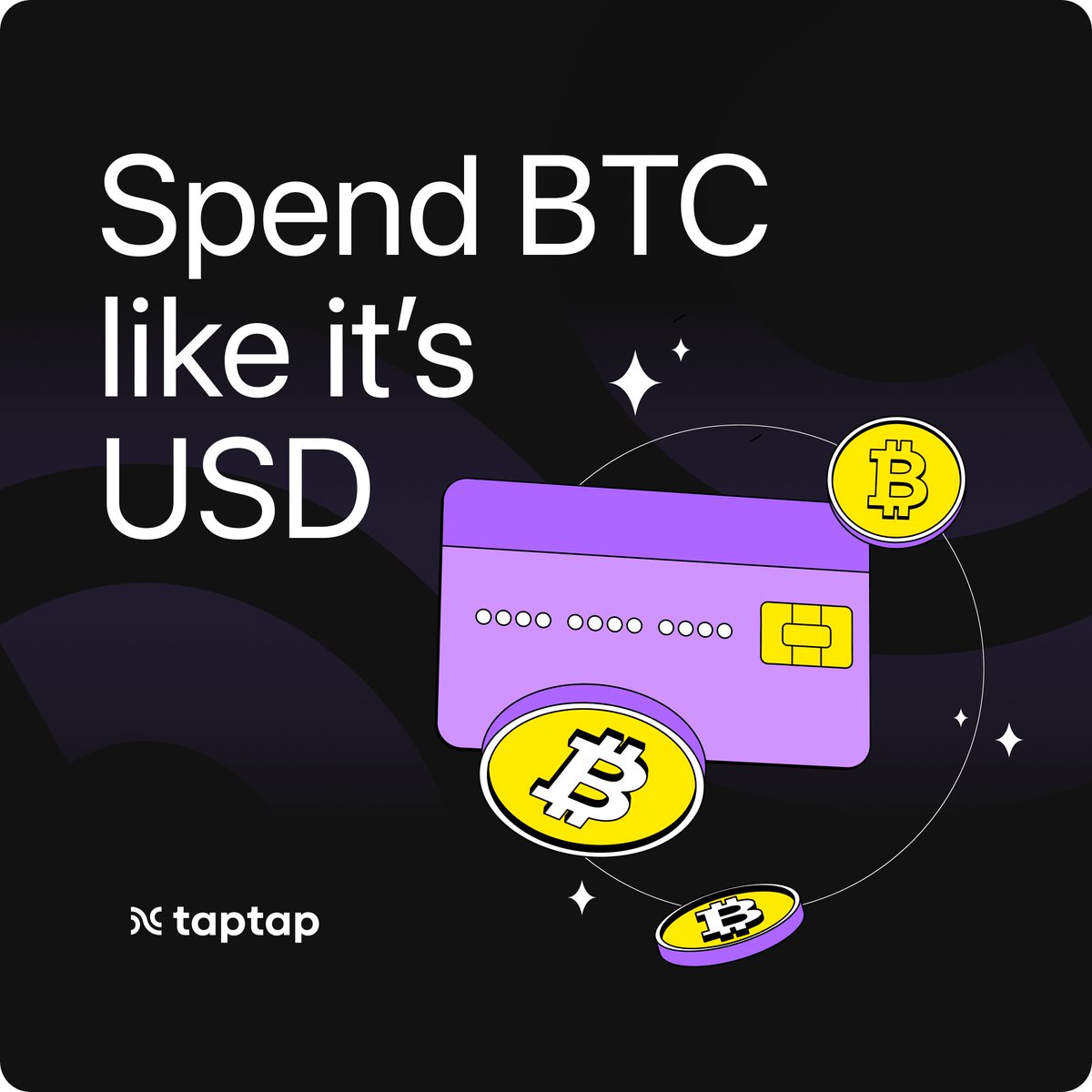 taptappayfi's tweet image. Bitcoin isn&apos;t just for holding anymore. With #TAPTAP, you can use your BTC for everyday purchases just like traditional currency. 

#TAPTAP instantly converts your crypto at the point of sale, letting you tap your card and pay in real-time. 

It’s the bridge between digital…