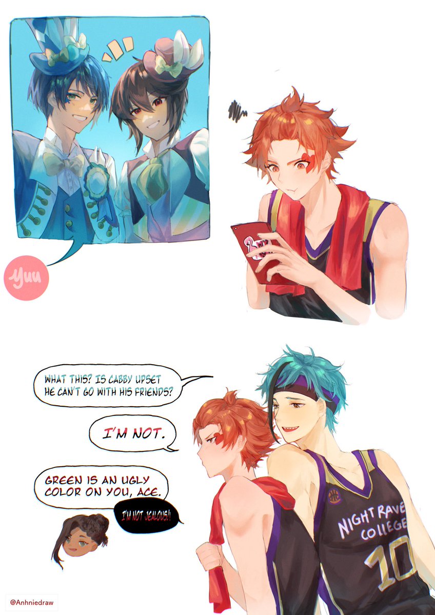 AnhnieDraw's tweet image. I made this before bunny floyd card dropped lol #twst