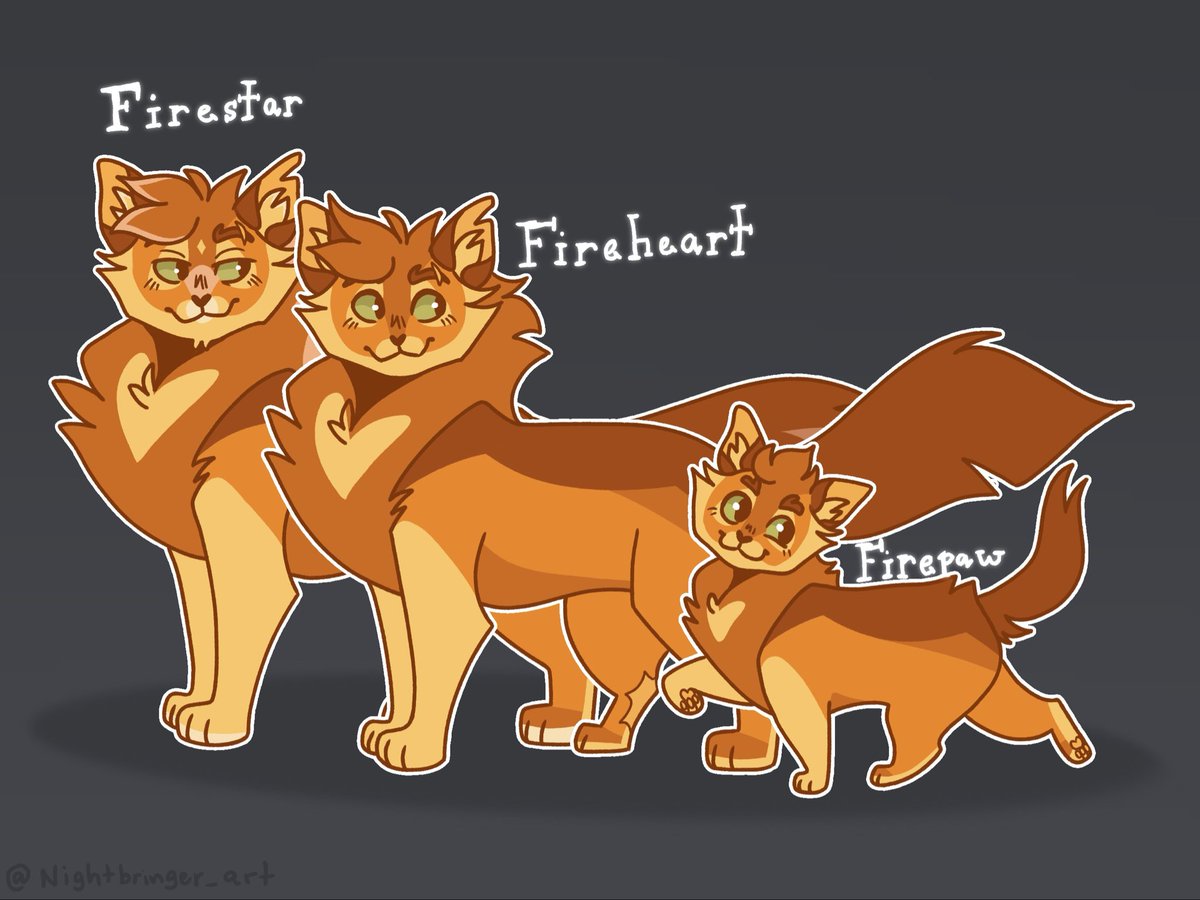 NightbringerArt's tweet photo. #firestar #fireheart #firepaw #milanote #warriorcats https://t.co/CkySYVD0t4