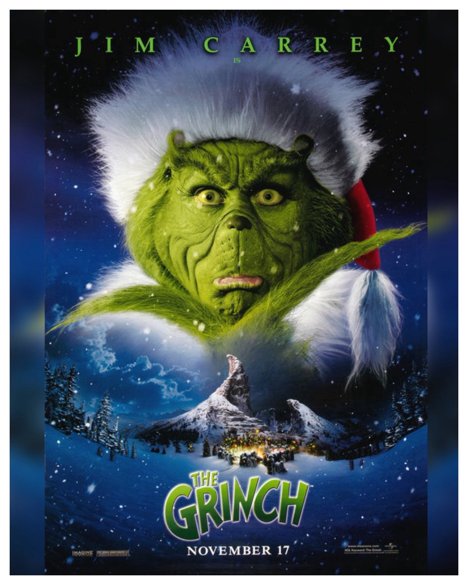 WreckLeaguePod's tweet photo. 25 Years #DrSeussHowTheGrinchStoleChristmas Starring: #JimCarrey #TaylorMomsen #JeffreyTambor #ChristineBaranski #BillIrwin #MollyShannon #ClintHoward #MindySterling #JeremyHoward #TJThyne Directed By: #RonHoward #DrSeuss 🎄

#WreckLeaguePodcast https://t.co/QQ6PJhKFw4