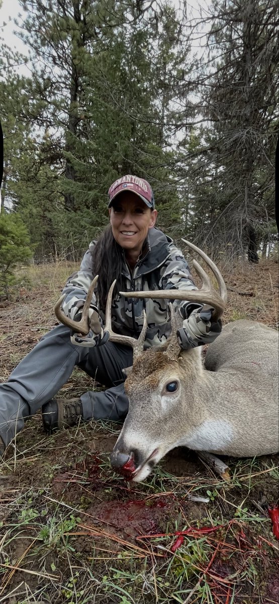 MarksmansCreed's tweet image. @hunting_call_girl (Rosa) is on a roll!  She took down this nice Idaho Whitetail over the weekend with my @christensenarms rifle!  #platinumramsclub #christensenarms #300wsm #publicland #idahobuck #deerhunting #whitetail #deerrut