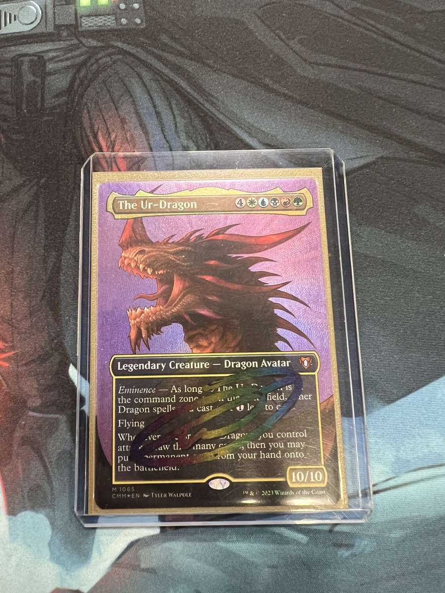 jooliandraws's tweet photo. @jfwong D for dragons! Dragons are my favorite mythical creatures so one of the main reasons I started playing magic is to make my own dragon deck. I love the idea of making any tribal decks you can think of which makes MTG super fun to play! I even got my Ur-Dragon signed! https://t.co/0nQeyvTmRp
