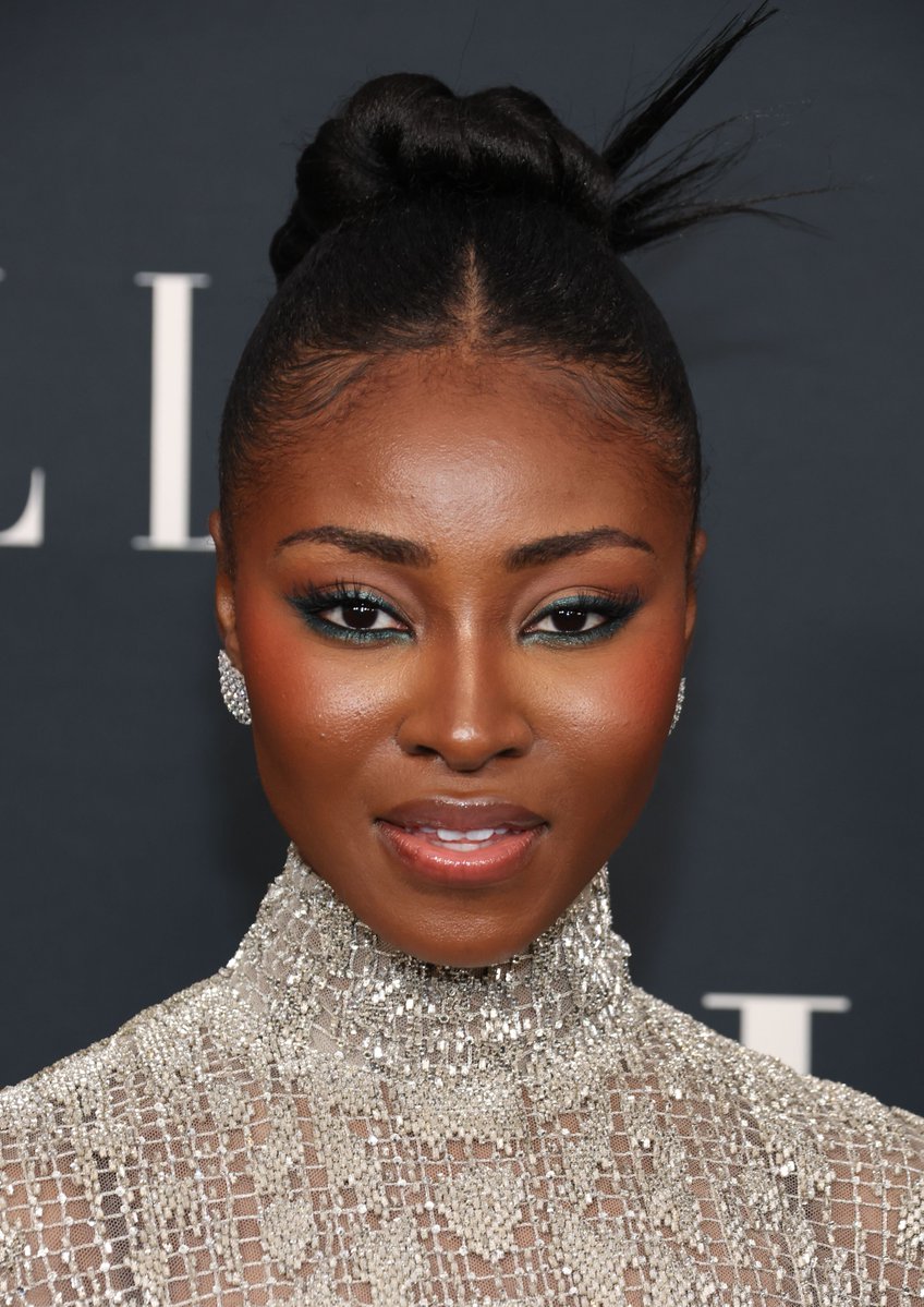 metgalacrave's tweet image. Jayme Lawson attends Elle Women in Hollywood 2025.