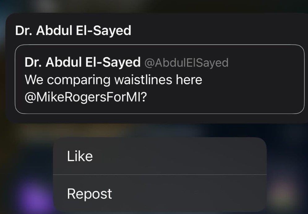 shoesonplease's tweet image. Rough week for @AbdulElSayed 

Wonder what this was all about 🤔