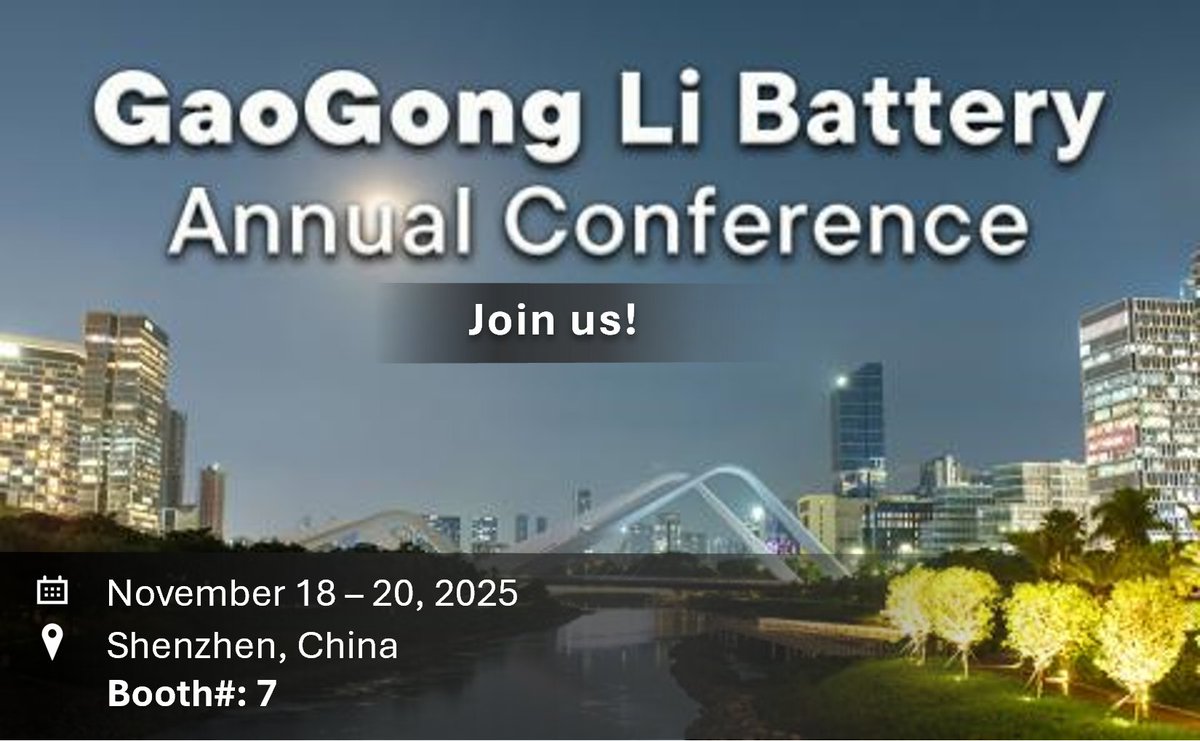 Excelitas's tweet image. Join #Excelitas this week at the #GaoGongLi2025 Battery Annual Conference! 

Stop by our tabletop #7, Nov. 18–20, to discover how our #FusionUV &amp;amp; #Noblelight EIR solutions deliver precision, efficiency &amp;amp; reliability for modern #batteryproduction. ow.ly/eeOT50Xt31T