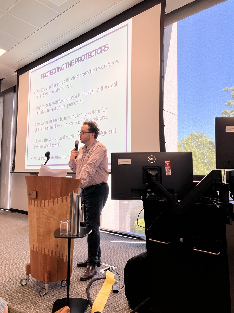 HigginsDaryl's tweet image. Wow! Insightful and challenging thoughts from Corey White about improvements to out-of-home care at ⁦@ACU_ICPS⁩ and ACT govt 20 year celebration conference.