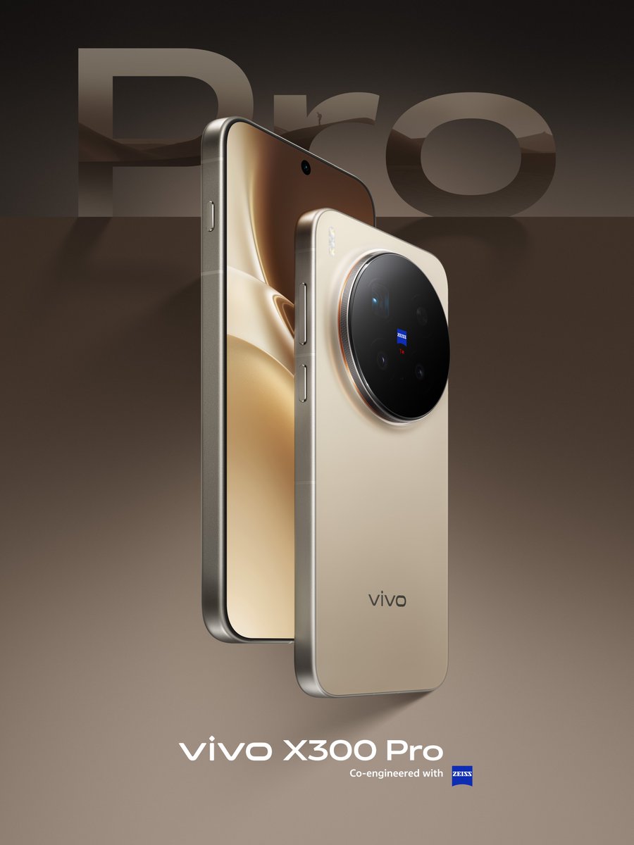 Subtle, smooth, and grounded. The soft, earthy finish of vivo X300