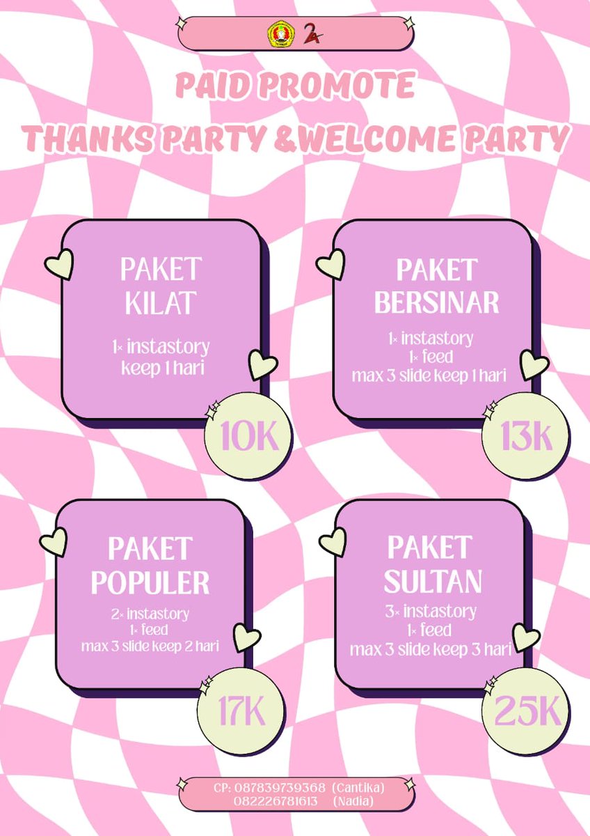 ynwl_itstrue's tweet photo. ✨ *OPEN PAID PROMOTE* ✨
Mau promosi dagangan atau event kamu biar makin dikenal? Yuk, pilih paket sesuai kebutuhan kamu! 📢
📲 *Contact Person:*
📞 Caca: https://t.co/KHIeisHP1n
#zonauang
#Promote https://t.co/CkPYo5RxAa