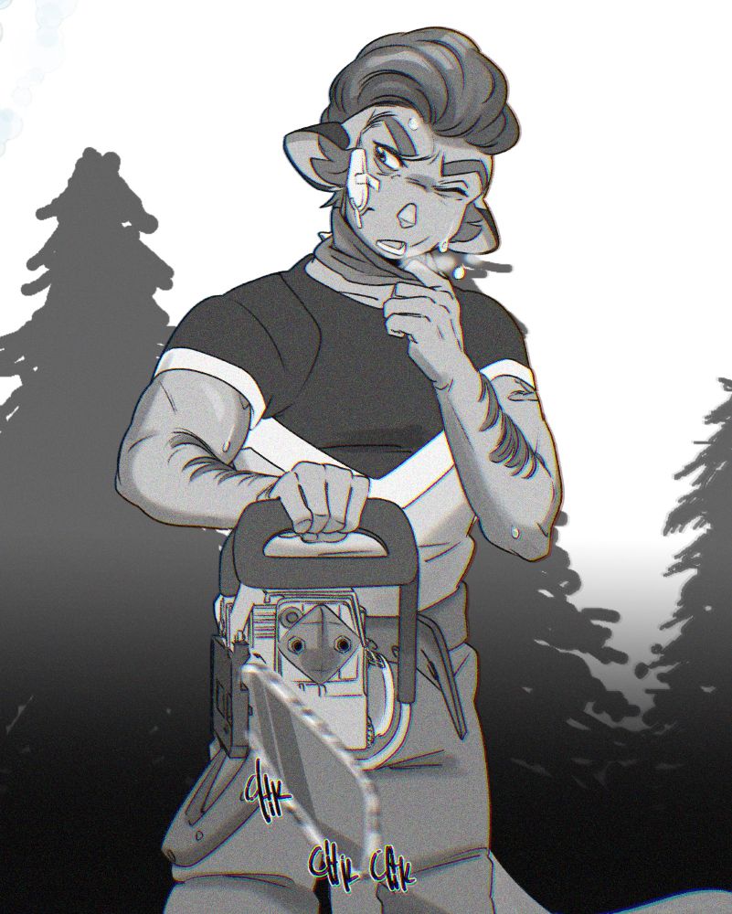 ages ago I promised a Garrett in his COURT MANDATED FORESTRY JOB uniform.