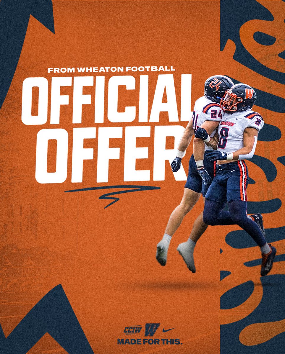 #AGTG After a great conversation with <a href="/_CoachSwider/">Mikey Swider</a> I am blessed to say I have received an offer from <a href="/WheatonFB/">Wheaton Football</a>! #MadeForThis ⛈️

<a href="/elvisgallegos31/">Elvis Gallegos</a> <a href="/GFCSFB/">Grapevine Faith Football</a> <a href="/brian_g_blair/">Brian Blair M.Ed., HSSCC</a> <a href="/_obook/">𝑂𝑚𝑎𝑟𝑖 𝐵𝑜𝑜𝑘𝑒𝑟 ✞</a> <a href="/nolimitjim/">J Clark</a> <a href="/TXPSMedia/">Texas Private School Media</a> <a href="/TXPrivateFBGuy/">Texas Private School Football</a> <a href="/HouckCoach/">CoachHouck</a> <a href="/Coach_JScott/">Jesse Scott</a> <a href="/CoachCSmith__/">Chase Smith</a>