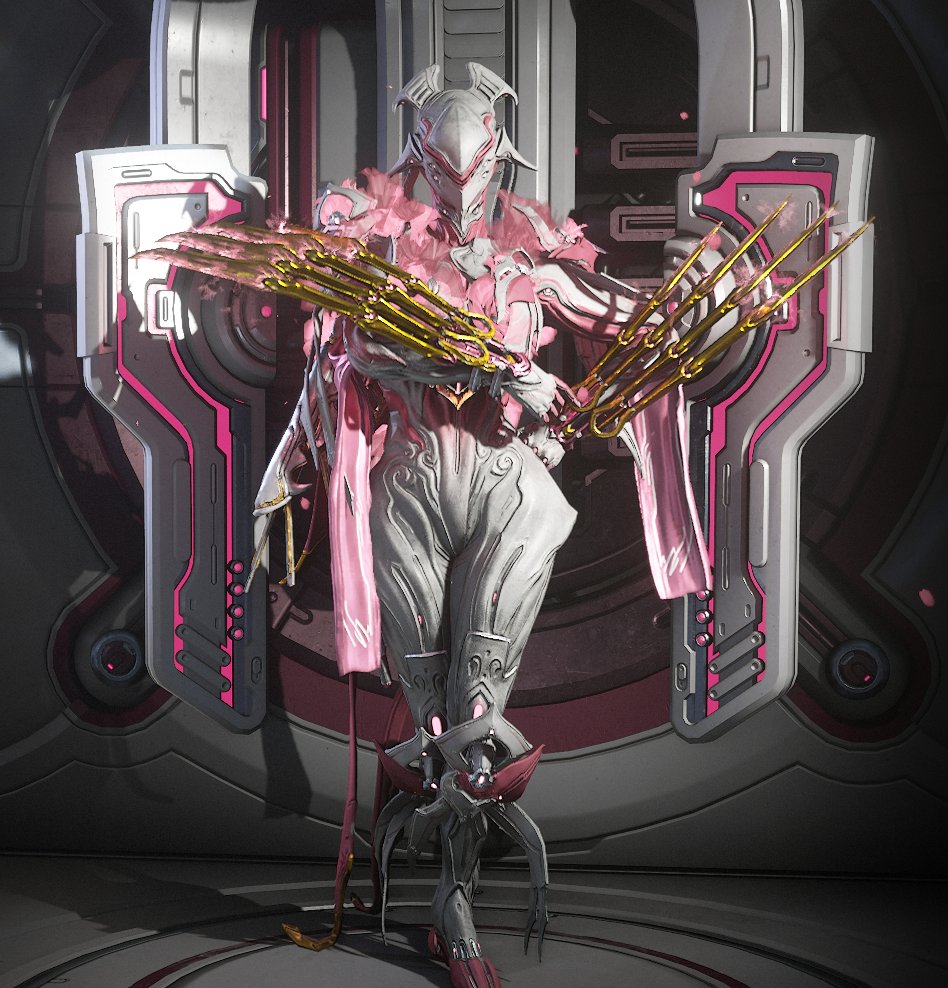 giving #Warframe another more proper-ish try this time, only been back for 2-3 days as a lil baby tenno (MR 4)

but here's a quick look at my new pretty murder barbie :)