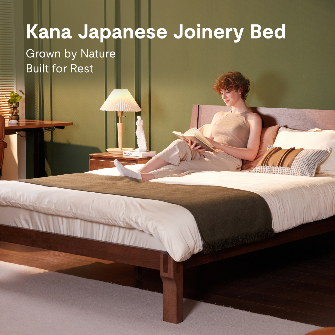 FlexiSpot's tweet image. ☕️The kind of bed you slow down for.

🛏️The Kana Japanese Joinery Bed is crafted from rubber wood, built without screws, and designed to bring a quiet kind of luxury into your everyday life.

✨It’s not just a bed. It’s a place to exhale.

💛To return to yourself. To rest the way…