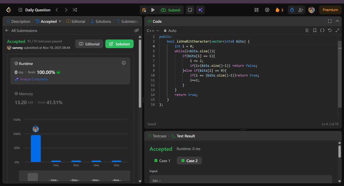 404gradfound's tweet image. question description was shit. took me around 10min to solve.
#LeetCode 
#leetcodeprogress