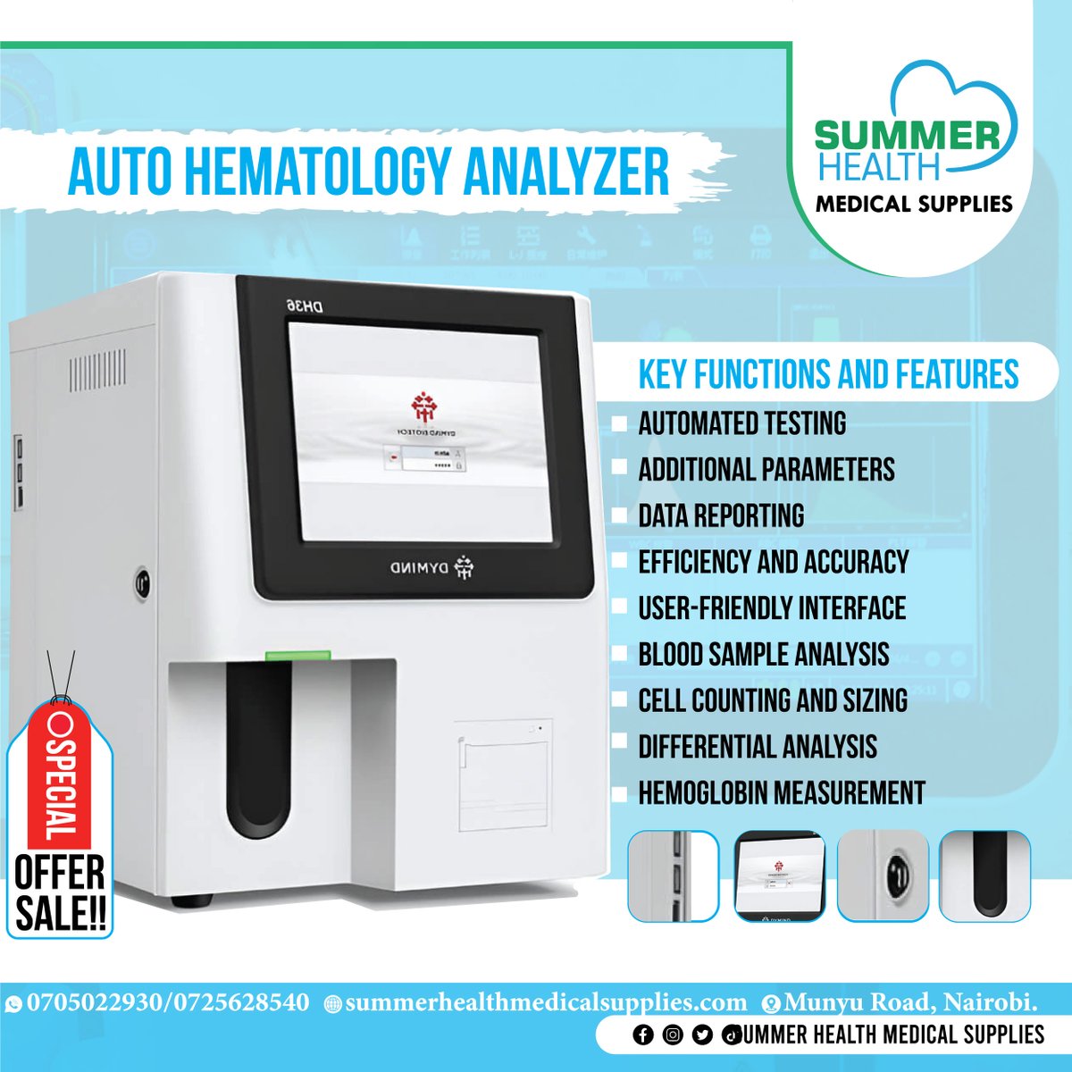 SummerHealthMed's tweet image. ⏱️ Stop Waiting. Start Diagnosing.
Upgrade your lab&apos;s workflow with a high-speed Auto Hematology Analyzer! 🩸
Want to see the tech specs? 👇

🔗 Shop Now: summerhealthmedicalsupplies.com

#AutoHematologyAnalyzer #LabAutomation #MedLabTech #ClinicalDiagnostics #Hematology #LabLife